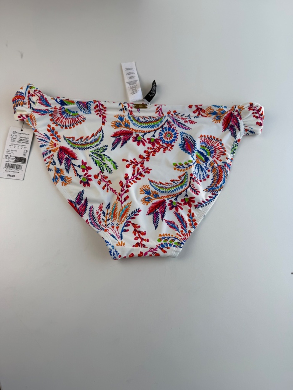 Lauren Ralph Lauren Fleurette Floral Twist Side Tab Hipster Bikini Bottom 14 - Picture 4 of 6
